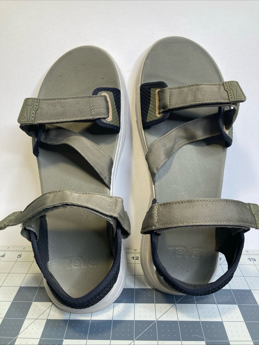 Teva Zymic Men's Sandals Size 11 Dark Olive Teal 1124049 Sport Trail Hiking